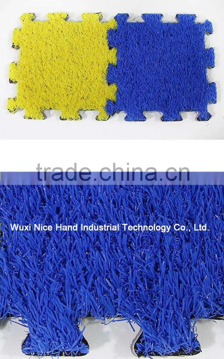 Interlock Hockey feild /padel field /tennis court artificial grass turf lawn flooring shock pad with foam underneath