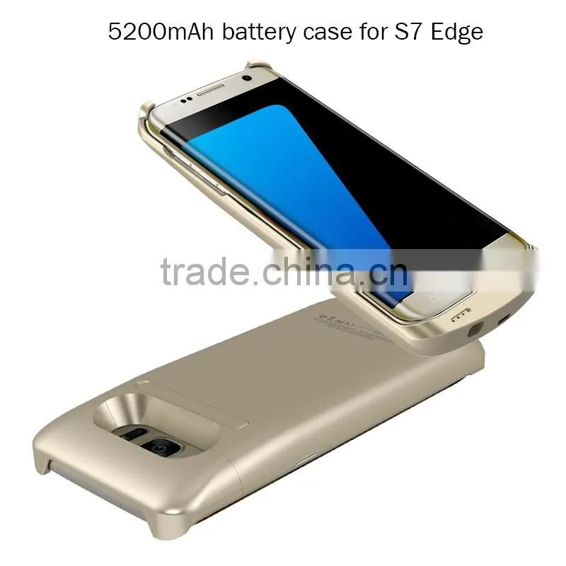 Mobile phone shell power bank 5200mah battery case for S7 edge capacity 5200mah power bank