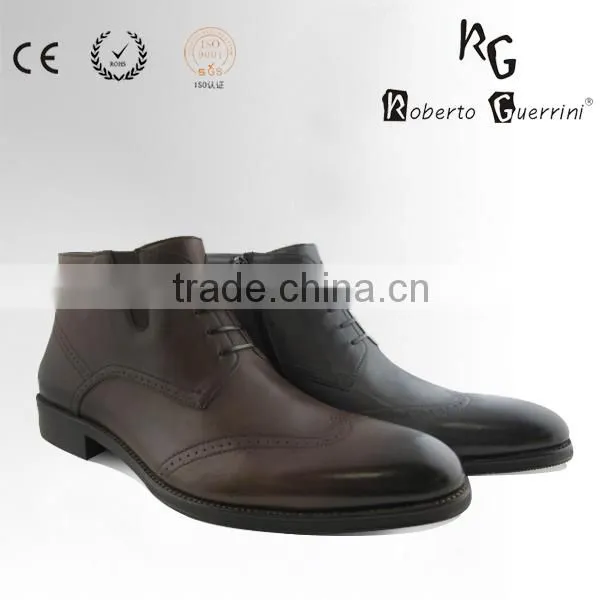 Genuine Leather Ankle Boot Men Leather Shoes