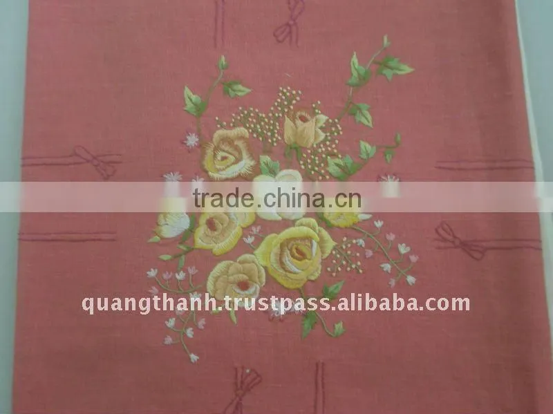 hand embroidery table cloth