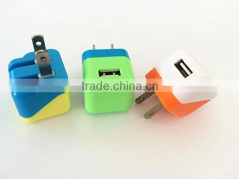 Mobile phone accessories 5V 1A portable cell phone charger with US folding plug for iPhone HTC