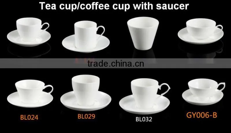 200ml bone china ceramic tea cup unique shape coffee cup and saucer