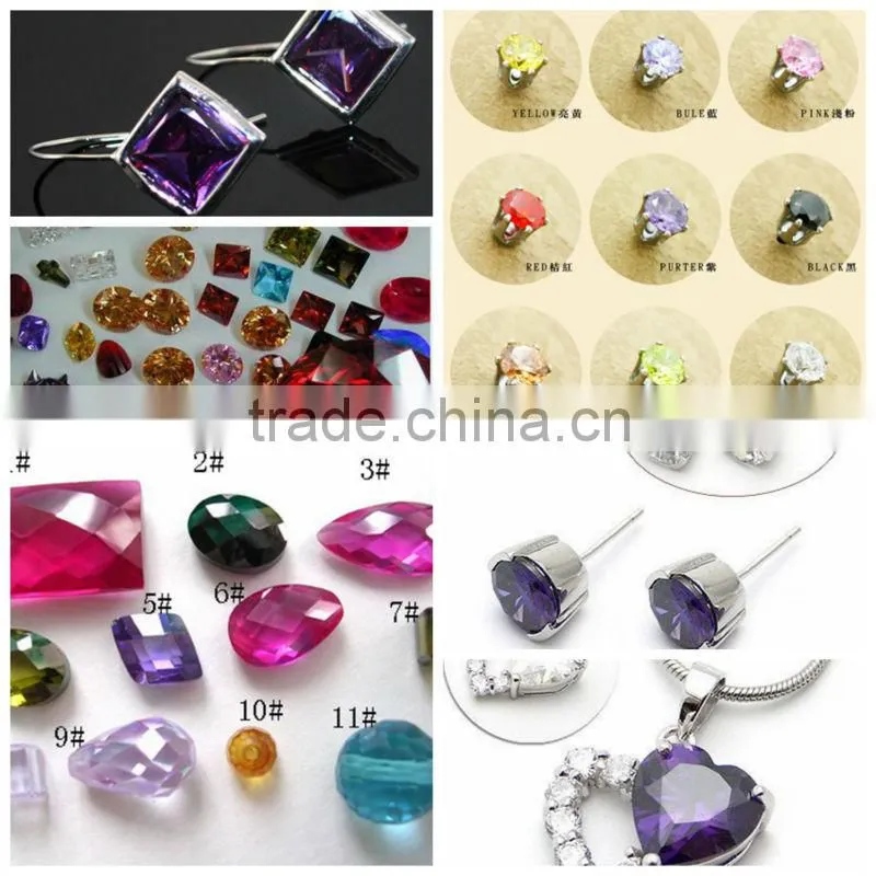 Fashionable useful light amethyst cubic zirconia gemstone
