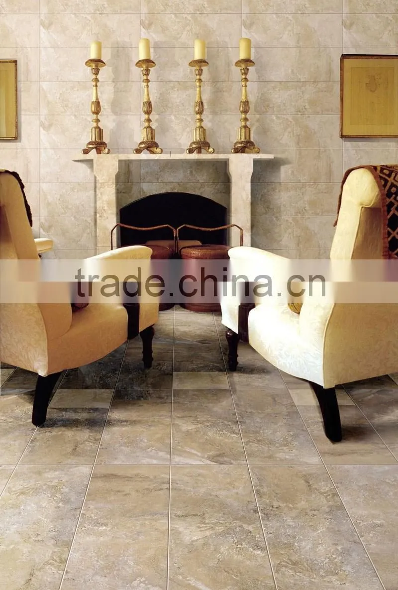 semi polished porcelain rustic tile, light brown glazed floor and wall ceramic tiles