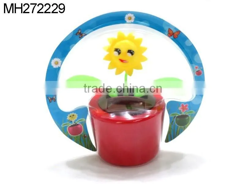 Solar power swing flower car decoration toys