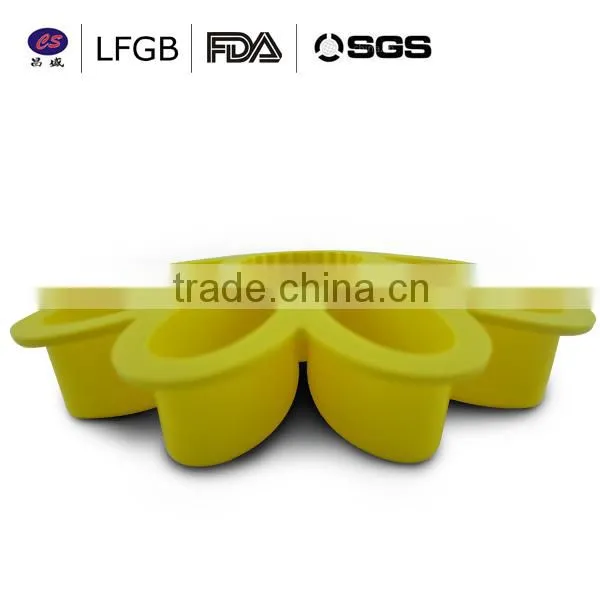 with stock! new style high quality flower shaped silicone cake mould