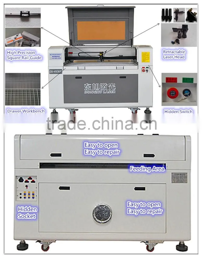 1000*600mm high setting small acrylic laser cutting machine