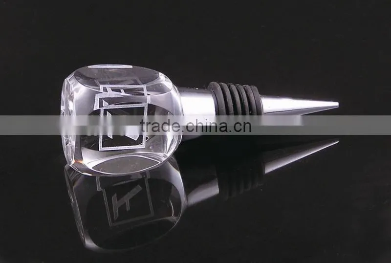 Bottle decorative transparent crystal ball wine stopper