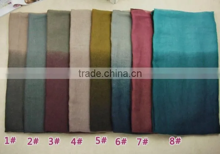 Hot Ombre Viscose women shawl scarf Voile Scarves 180*90 Pashmina Shawls Muslim Hijab