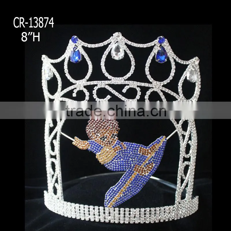 Rhinestone pageant crown surfing Boy Crowns