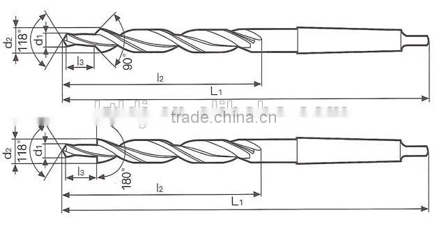 Solid step tungsten carbide tipped drill bits for hardened steel