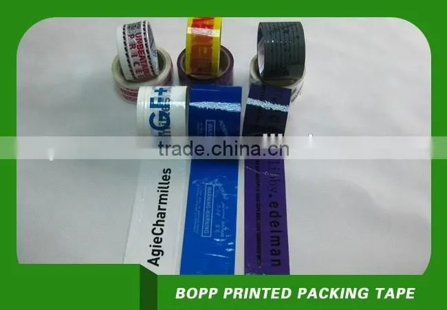 custom bopp logo printed packing carton sealing tape colored