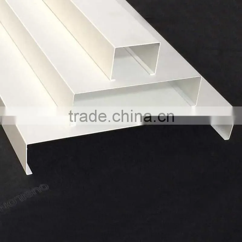 Various Width Suspended Metal Ceiling Panel Aluminum B - shaped Open Strip Ceiling