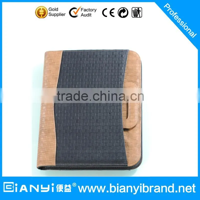 sample catalogue folder/good quality catalogue leather file folder / a4 leather product catalogue folder factory price