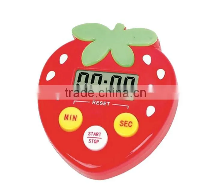 Mushroom style LCD Display Digital Kitchen Timer with Magnetic Function