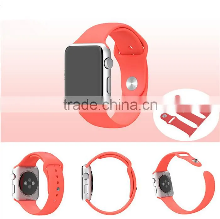 2016 hot selling 3pcs silicone watch band for apple watch,original cheap silicon watch strap for apple watch band strap