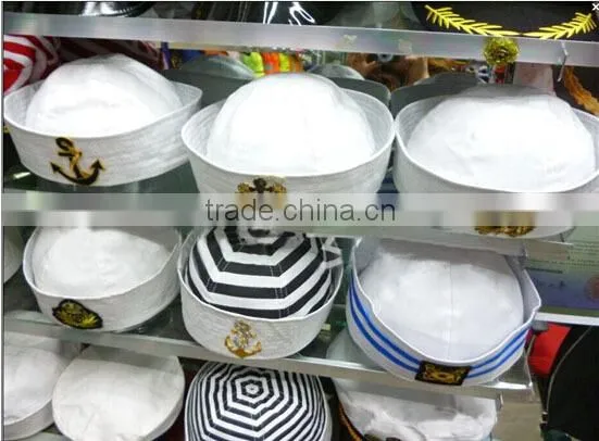 High Quality Navy Captain Sailor Hat With Stock