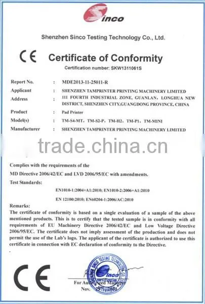 TM-C4-PT 4-Color Conveyor of The Pad Printer Machine