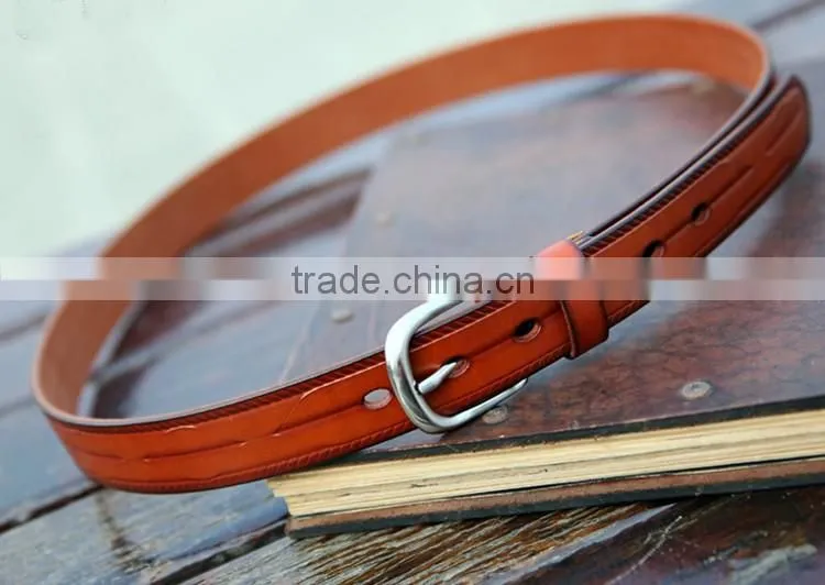 Vintage genuine leather belt for women