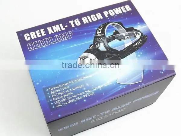 C-REE XML T6 Led High Power Zoom Rechargeable Camping Mining LED Headlamp Manufacturers