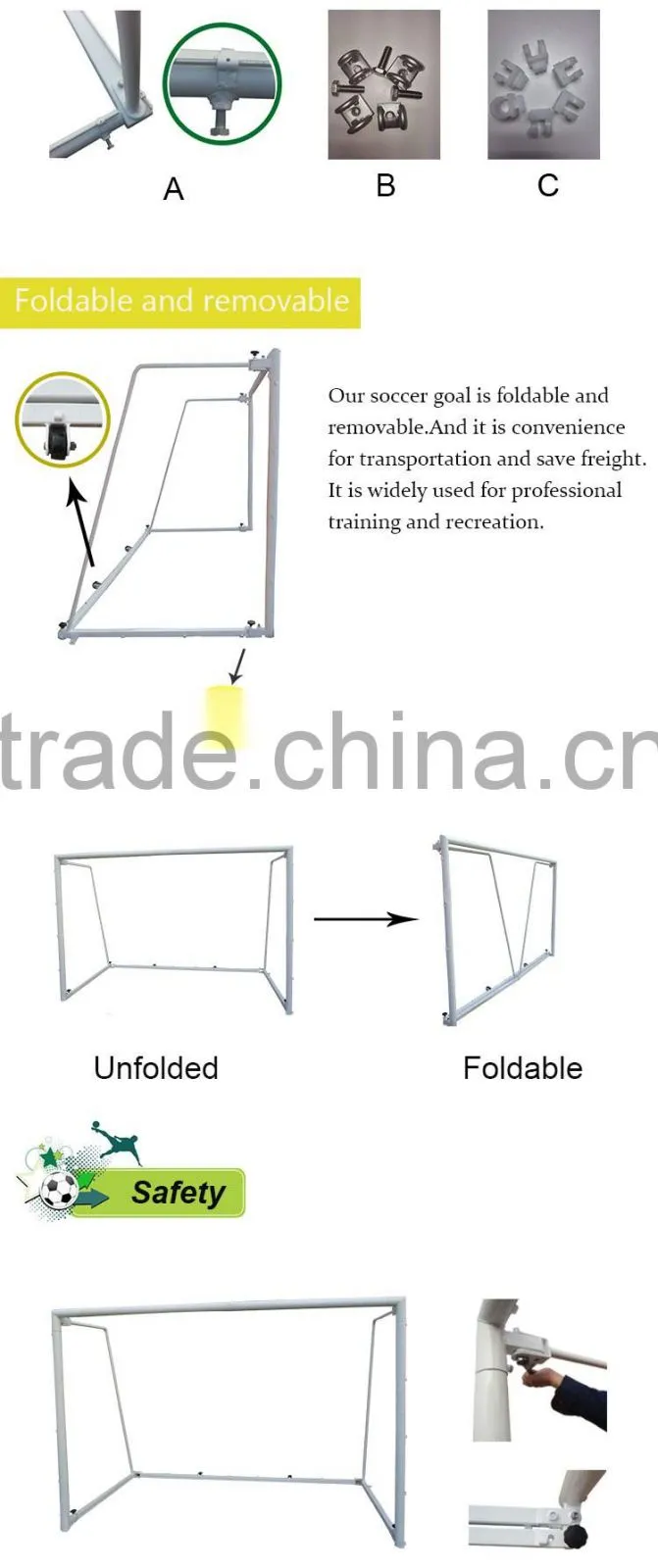 China best metal cage soccer cage football for sports equipment