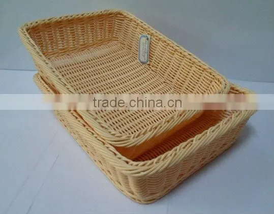 plastic imitation ratten bread basket