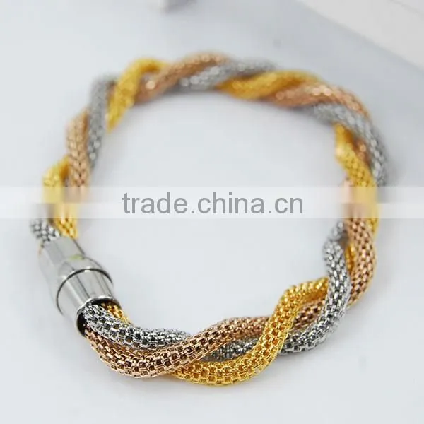 Stainless steel mesh chain bracelet