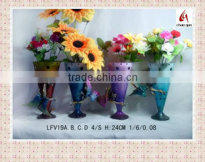 Metal flower vase LFV19A.B.C.D