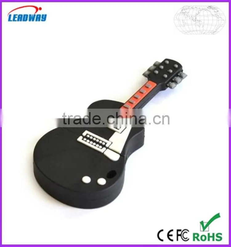 Top selling products 2016 pvc guitar usb stick with high speed flash