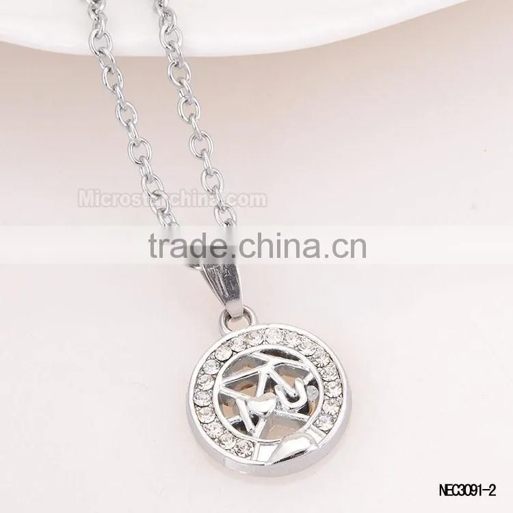 Sun And Moon Silver Plated Couple Necklace For Valentine's Gift
