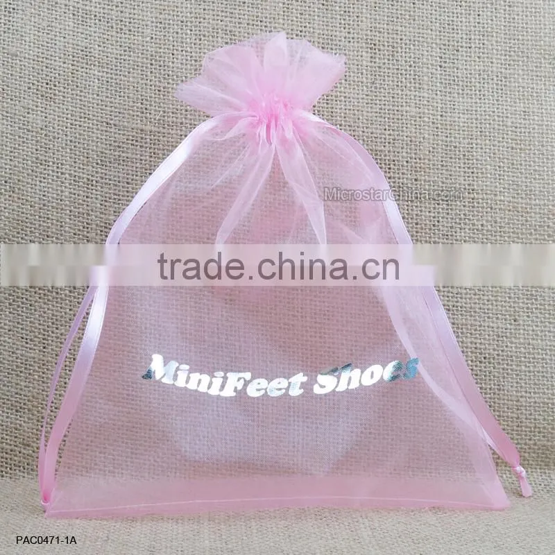 7x9cm Wholesale Drawable Red Small Organza Bags Favor Christmas Gift Wedding Organza Bag