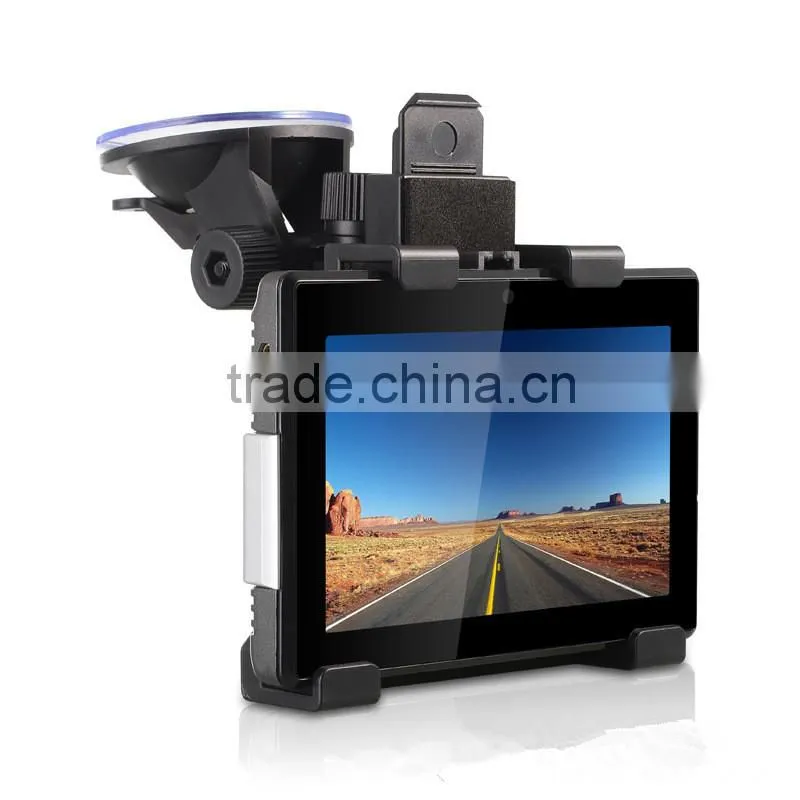 5.0 inch car DVR + Android 4.4 +3 cameras + dual recording + radar detector + GPS navigation + Wifi access