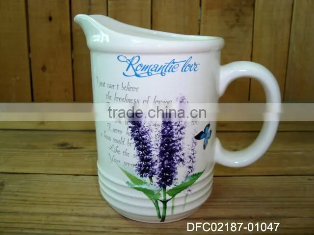 Eco-friendly Feature and Ceramic Material Water Jug