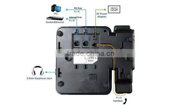 IP542N 4 line Wifi sip ip phones / voip office phone system
