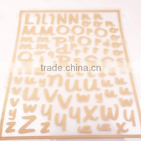 Custom color letter wall sticker high quality child letter sticker self-adhesive fashion letter sticker sheet