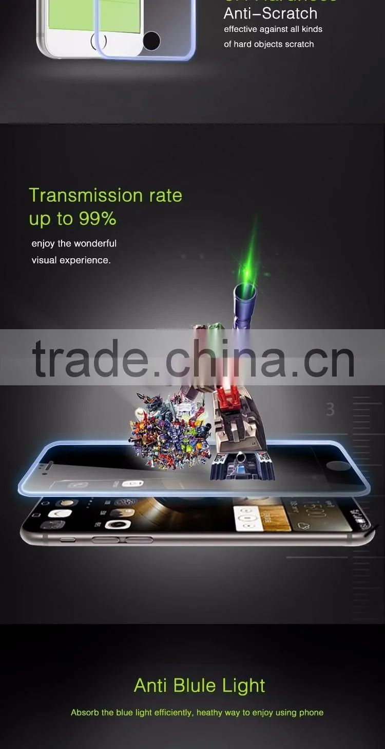Silicone Edge Design For Iphone 6 Tempered Glass Screen Protector Glow In The Dark