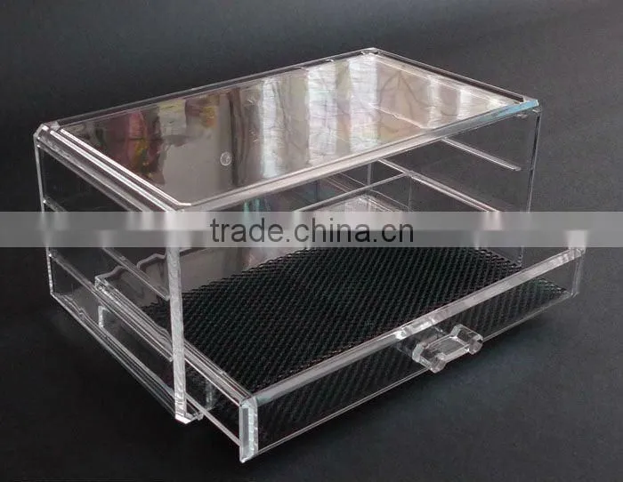 Acrylic Makeup Organizer Large 4 Drawer with Storage Modular Tray