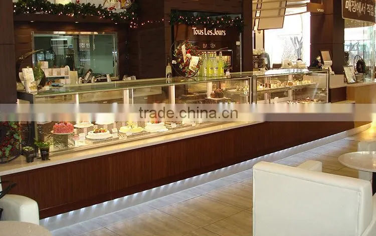 Commercial white glass door accessories display showcase