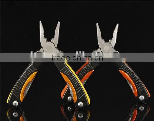 OEM Multifunctional stainless steel colorful pliers with outdoor accessory