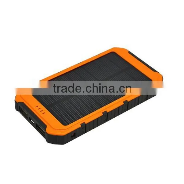 6000mAh Dual USB Solar Power Bank With LED Torch Light