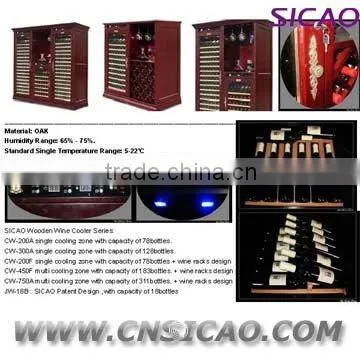 Refrigerated solid wood furniture, Wine Furniture with Humidity Control