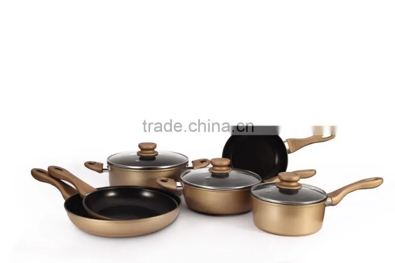 7 PCS Colorful Forged Steel palm restaurant cookware