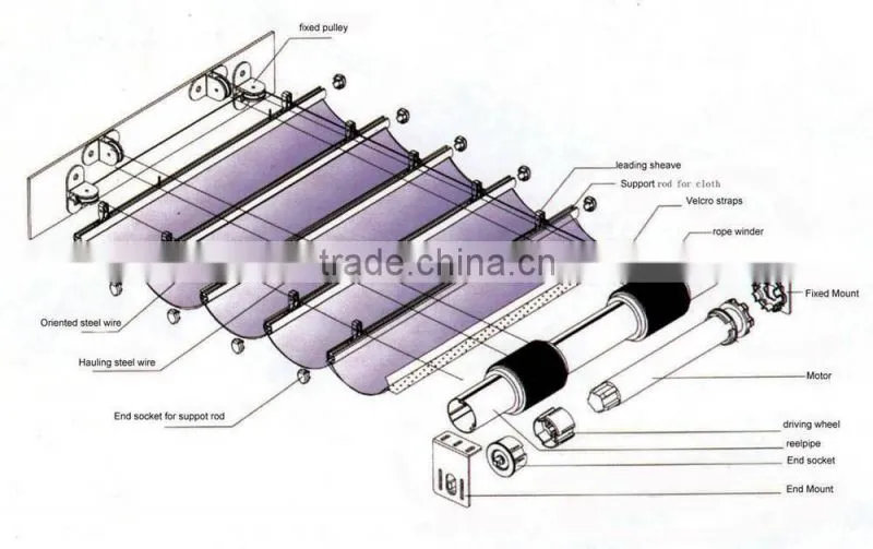 2015 home decoration window full cassette retractable awning