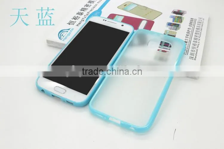2015 new design wholesale phone case for samsung s6 ,tpu+pc case for samsung galaxy s6