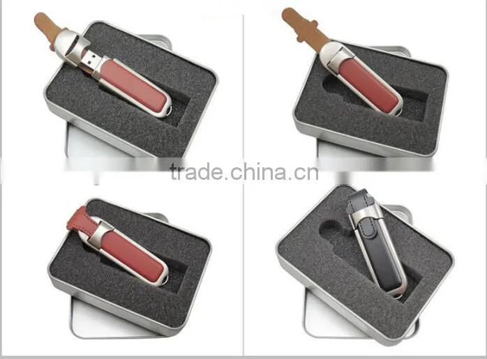 2015 promotional gift leather usb flashdrive, Customized logo leather usb flashdrive with full capacity