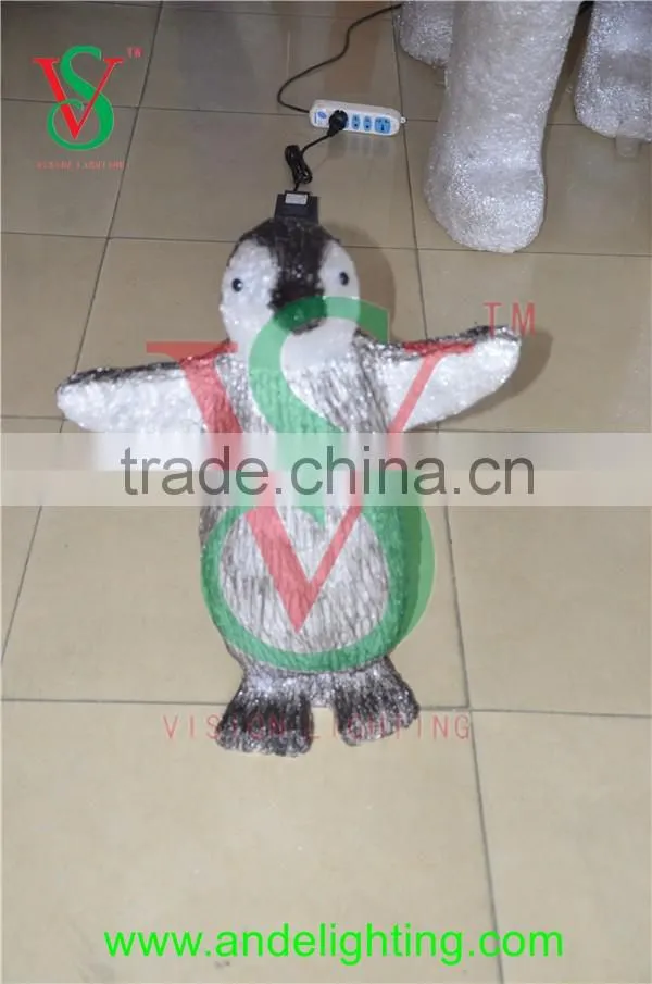 3D animal decorative led light garden lighting lighted outdoor small acrylic penguin