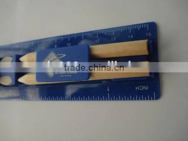 new ideas ruler set/assorted stationery set/pencil with sharpener with ruler