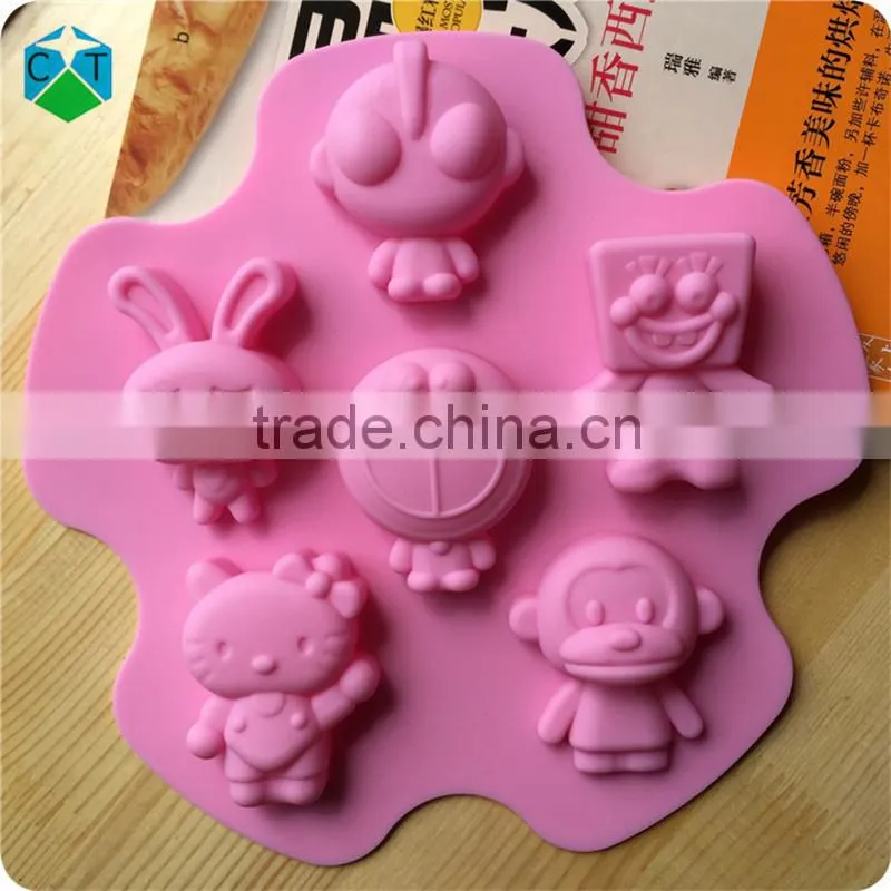 CTBED157 Sponge Bob Square Pants Bunny Viking Altman Silicone Cheesecakes Molds Birthday Cakes And Pies Mould Body