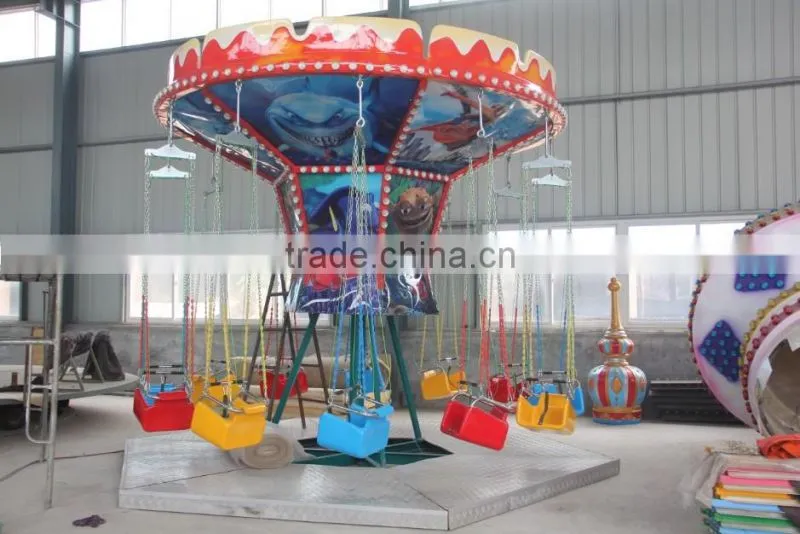 Funfair Swing Flying Chair Rides / Free Fall Tower / Amusement Park Equipment