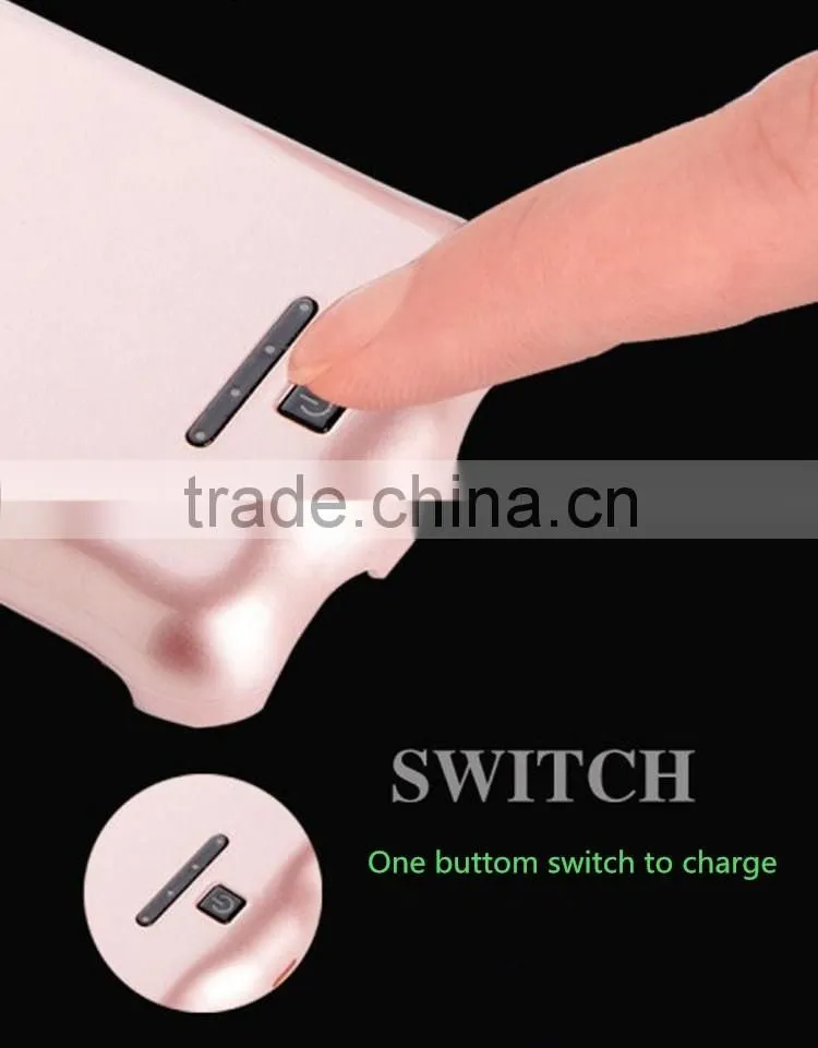 One buttom switch to charge mobile power battery case